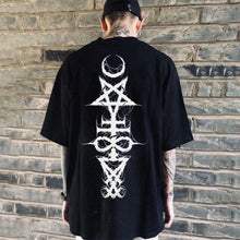 Satanic Spell Oversized T-shirt Digital Print Oversized T-Shirt