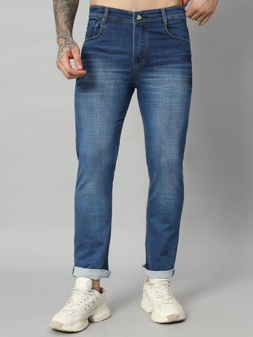 Men Lightly Washed Regular Fit Jeans