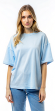 Plain Oversized Sky T-Shirt